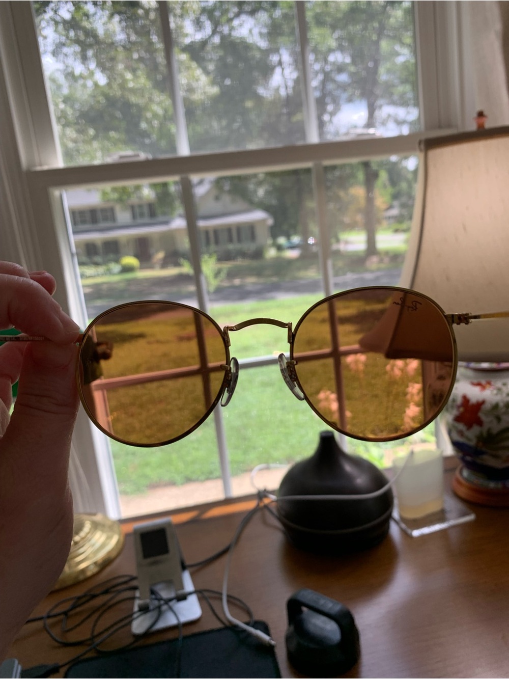 Ray-Ban Women Gold Frame Sunglasses with Pink Lenses PRESCRIPTION - Picture 6 of 8